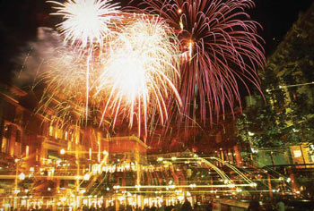 Fireworks on Aspen Mountain